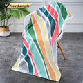 Customized Large Size Printed Microfiber Novelty Multi Color Striped Seaside Swimming Skin Friendly Absorbent Quick-Dry Beach