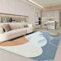 City Modern Vintage Large Carpet for Living Room Faux Cashmere Polyester Machine Made Floral Pattern Home Use
