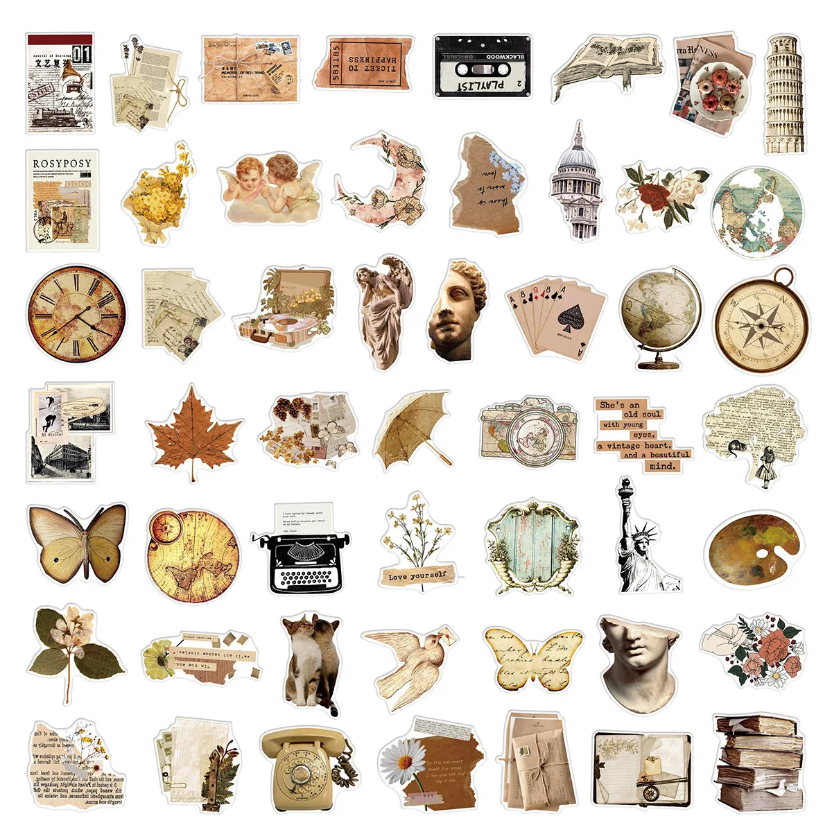 Custom Hot Sell Suitcase Sticker Label Style Restoring Ancient Ways iPad Adhesive Label Sticker