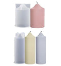 Silicone Cylinder Candle Molds for 3D Pillar Candles DIY Soap Making with Epoxy Resin Casting Cake Tools