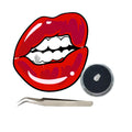 925 Silver Plating Pure Silver Zircon Teeth Gems Shield Shape Tooth Jewelry for Teeth Whitening Kit Silver Material