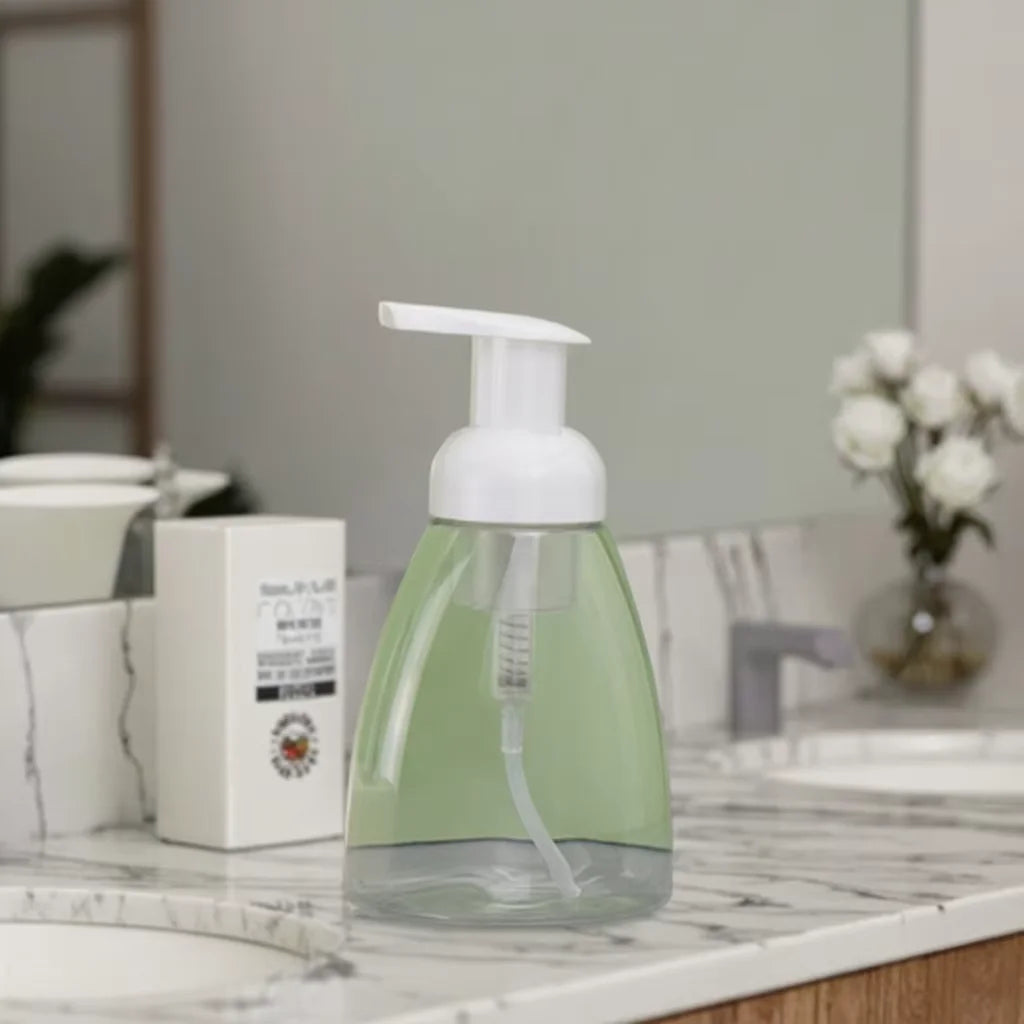 Eco-Friendly PET Transparent Smooth Foam Liquid Soap Bottle 8OZ 12OZ 250ML 370ML Foaming Pump for Hand Face Wash Logo Blush Wig