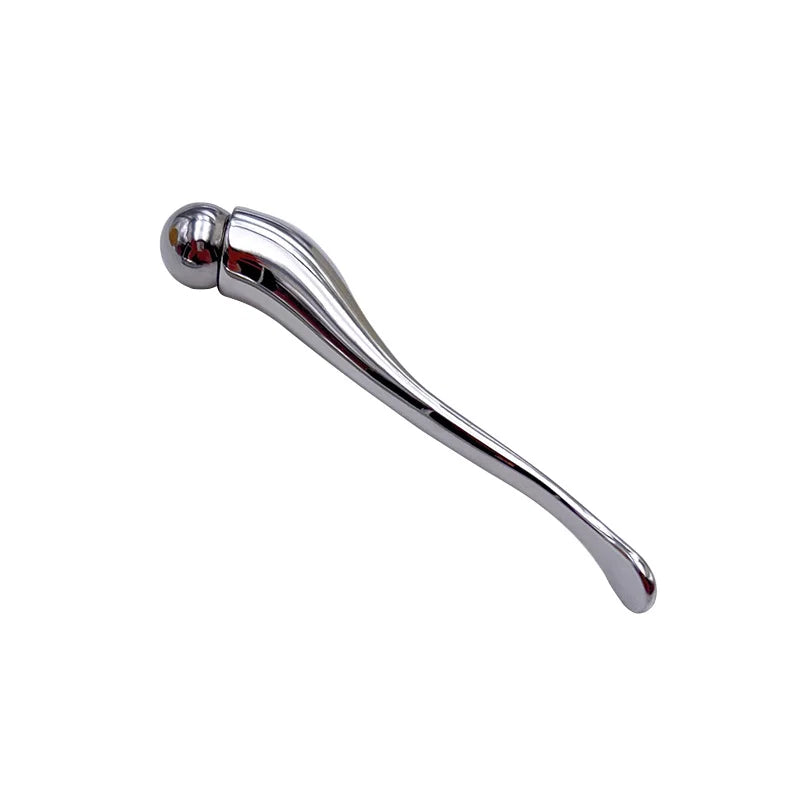 Custom 8.5cm Makeup Spoon Zinc Alloy Metal Eye Cream Cosmetic Spatula With Rotatable Stainless Steel Magnet Ball