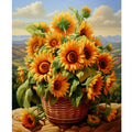 30x40cm/12x16inch DIY Diamond Painting Sunflower Cross Stitch Embroidery Full Landscape Design for Home Decor Handmade Crafts
