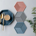 Silicone Tableware Insulation Mat Coaster Hexagon Silicone Mats Pad Heat-insulated Bowl Placemat Home Table Decor Kitchen Tools