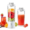Mini Portable 600ml USB Rechargeable Blender 6-Blade Stainless Steel Electric Juice Mixer for Home Car Outdoor & Hotel Use