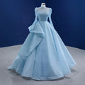 RSM6392 Full Sleeves Evening Dresses Heavy Applique Beaded Sequin Ball Gown Prom Gowns for Women
