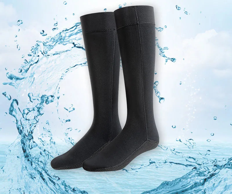 Waterproof Long Stock Men 3mm Snorkeling Socks Neoprene Diving Socks Swimming Keep Warm Non-Slip Beach Diving Socks Women