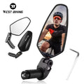 WEST BIKING Mountain Bike Aluminium Frame Side Mirror HD Bicycle Accessories Cycling Bicicleta Bicycle Rearview Mirror