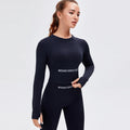 Gym Fitness Breathable Lightweight Seamless Casual Long Sleeve Crop Top Sportswear Yoga Shirt Quick Dry Four-Way Stretch for