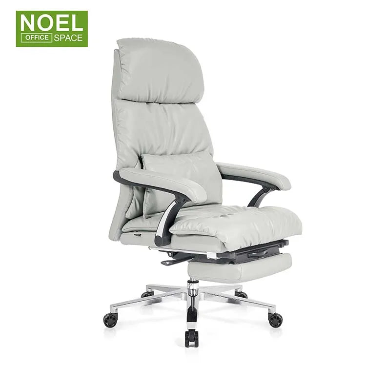 China Leather Luxury Executive Ergonomic Recliner Office Chair Swivel Office Furniture Desk Chair Office Desk and Chair Set