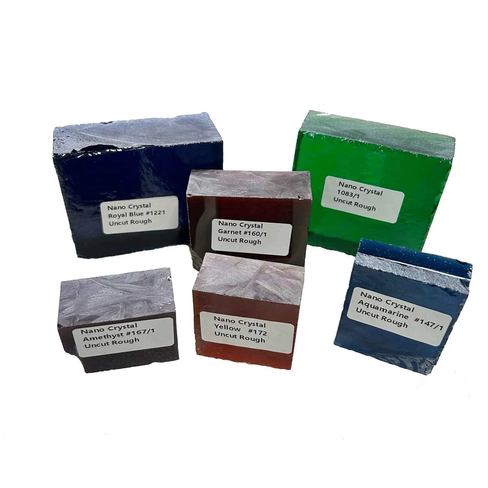 Rough Nano Crystal Blue Green Red Orange Purple Uncut Synthetic Raw Material on Sale