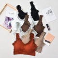 Wholesale Sexy Seamless Sports Bra Ribbed Lace Vest Cross Back Padded Yoga Fitness Wear Beautie Back Sport Bra for Women