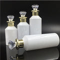 High End 100ml 300ml 400ml 500ml PET Boston Round Skin Care Serum Pump Bottle Acrylic Lid Screen Printed Big Volume Screw Cap