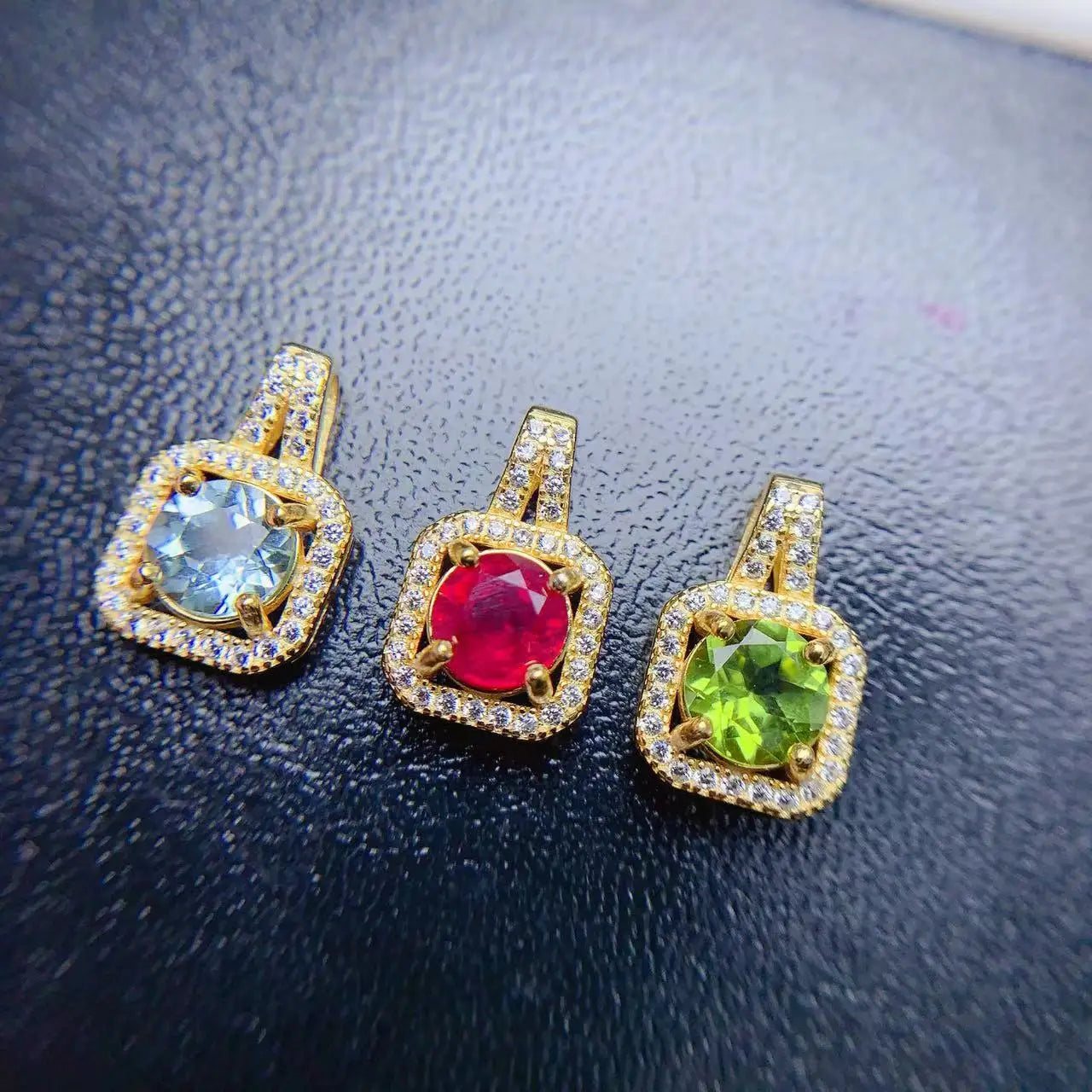 Hot Popular San Judas Vintage Birthflower Necklace 925 Sterling Silver Natural Gemstone Gold Rhodium Plated Gift GIA Certified