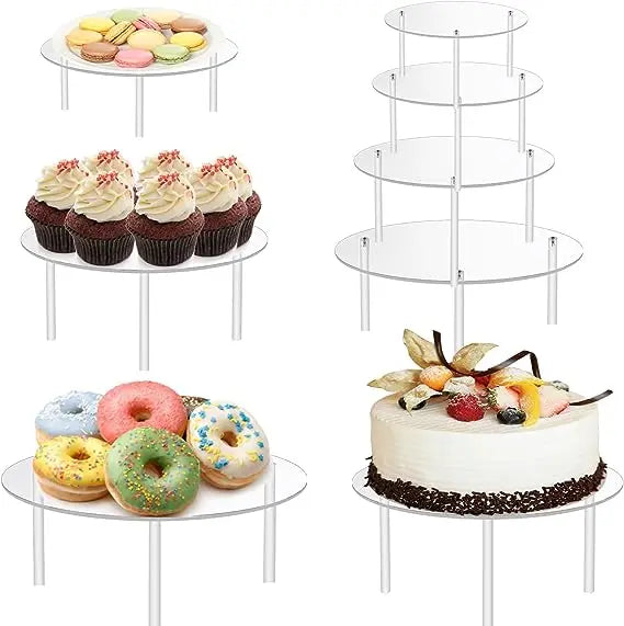Acrylic Cake Stands Round Cake Cupcake Stand for Dessert Table Dessert Table Display Set Buffet Risers for Display for Food