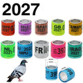 Custom 8mm Parrot Foot Bands Colorful Poultry Bird Racing Leg Ring Aluminum Plastic Pigeon Foot Rings with Number