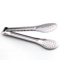 Multi-purpose 9-Inch Stainless Steel Food Tongs Perforated Kitchen Tongs for Cooking Grilling Salad and Buffet