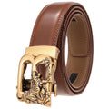 LQbelt Men's Automatic Belts Tiger Alloy Buckle Split Leather Belt for Men Ratchet Belts OEM LQbelt Factory Custom Logo