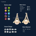 Natural Mined Diamond Earring Studs Trendy Pearl 14 Carat Gold Jewelry Earrings Women Daily Wear Jewelry Gift