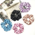 Fashion Satin Scrunchies Glossy Geometric Style Sports Ponytail Hair Ties for Women