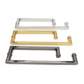 Stainless Steel Inline Rectangular Bathroom Glass Door Handles Sliding Door Handles Bar