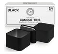 Luxury Elegant Empty 4 oz Black 8oz square Candle Tin Container Seamless square Tins for Candles Vessels with Lid