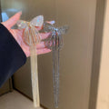 Exquisite Long Tassel Hairpin with Rhinestone Bowknot Women's Spring Hair Clip Alloy Hairgrip Barrette Accessories Perfect Gift