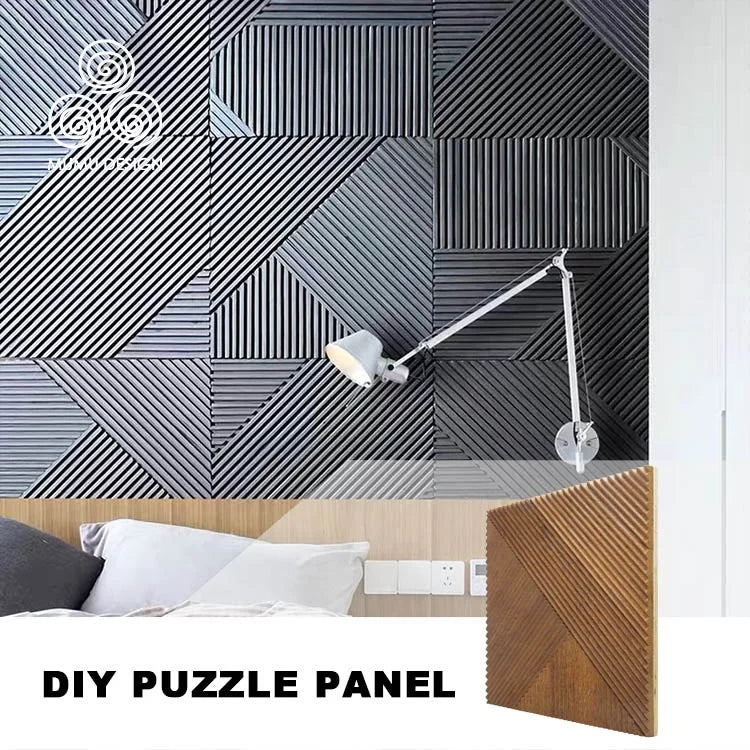MUMU 3D Unique Design Decoration for Kitchens Moulding Hotel Suits Indoor Natural Wood Wall Panels