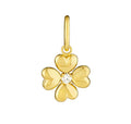 Milskye Unique Fine Fashion Jewelry for Women 18k Gold Plated 925 Sterling Silver Puffy Gold  Diamond Clover Charm Necklace