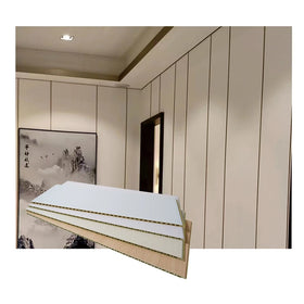 Wpc Wall Panels 400*8mm Wooden Marble Fabric Pattern Covering Fireproof Waterproof Anti-scratch Environment Friendly for Home