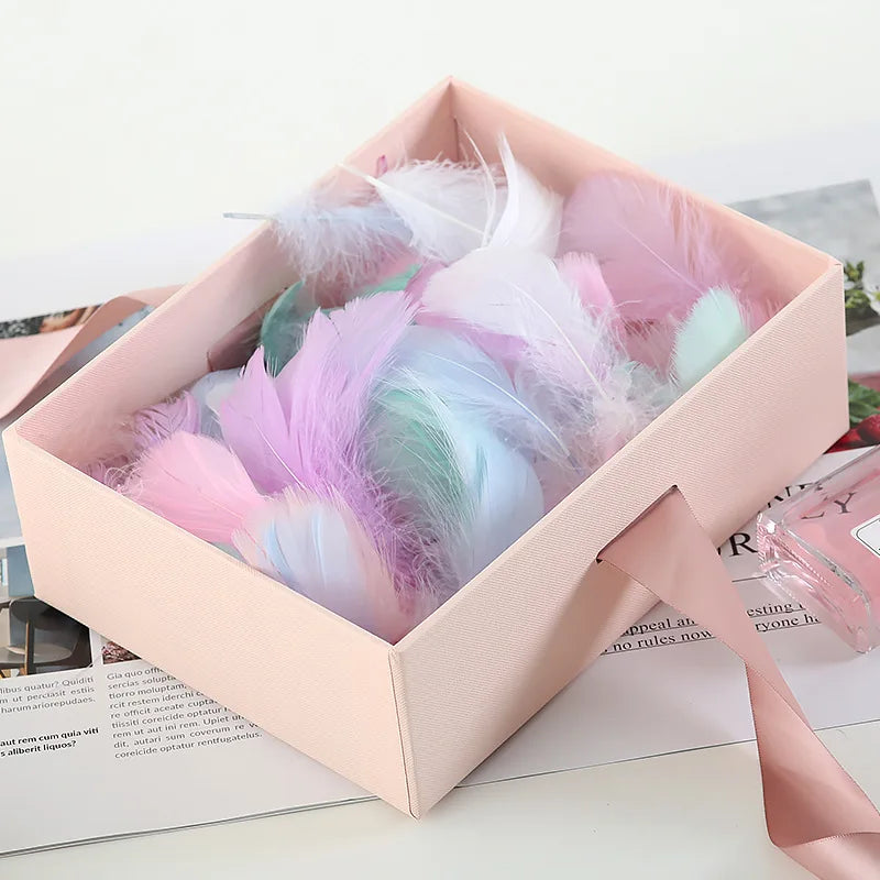 ML Craft Wedding Event Party Supplies Jewelry Home Decoration Plumes 100pcs Natural Goose Feathers 6-12cm Small Floating