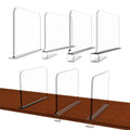 Supermarket Retail Store Magnetic Clear Acrylic Plastic L Shape Shelf Divider for Shop Metal Shelves