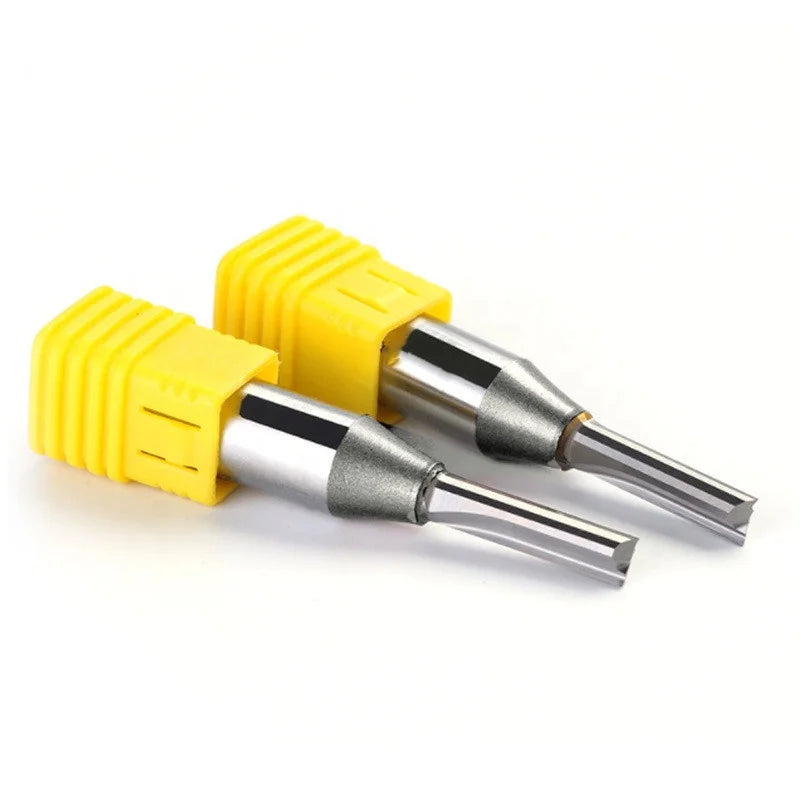 1/2 1/4 TCT 2-flute Carbide Straight Woodworking Cutter for Chipboard/ Solid Wood/MDF