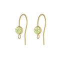 Real 14K Gold Filled 4mm AAA Zircon GF Bezel Earring Hooks for Jewelry Making Wholesale Findings Accessories with Open Ring