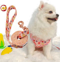 Flower Pattern Harness Neoprene Adjustable Designer Reversible Puppy Luxury Dog Pet Collars & Leashes