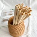 100% Biodegradable Eco-Friendly Disposable Bamboo Drinking Straws Sustainable Natural Bamboo Camping Accessories