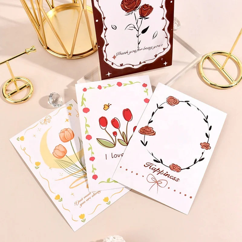 Customized Printed Personalized Colorful Decorative Greeting Card Postcard Made Durable Paperboard Kraft Art Offset Business Use