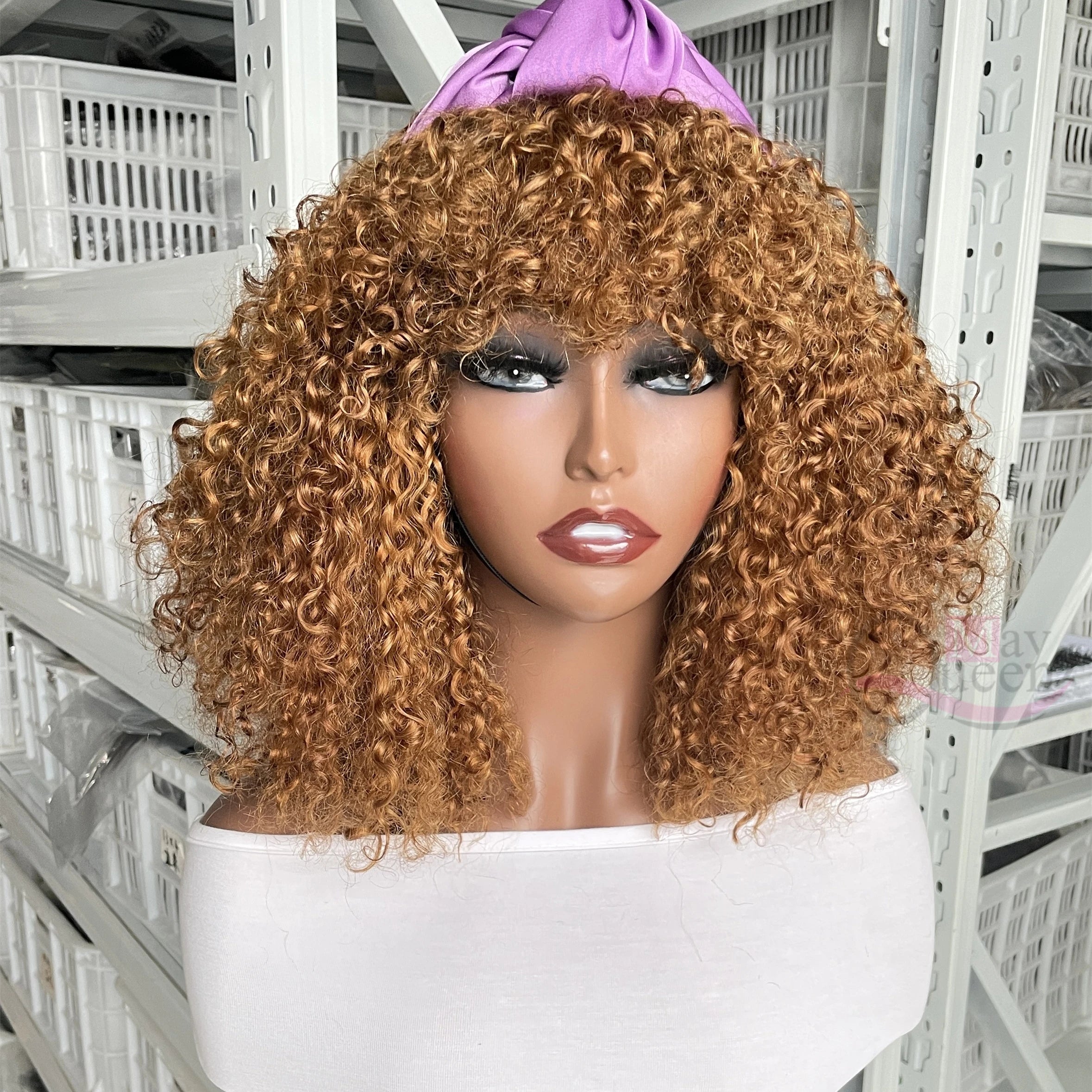 Mayqueen Wholesale Deep Wave Wig Human Hair Full Mechanism Low Price Suitable for Global Women 14 Inches