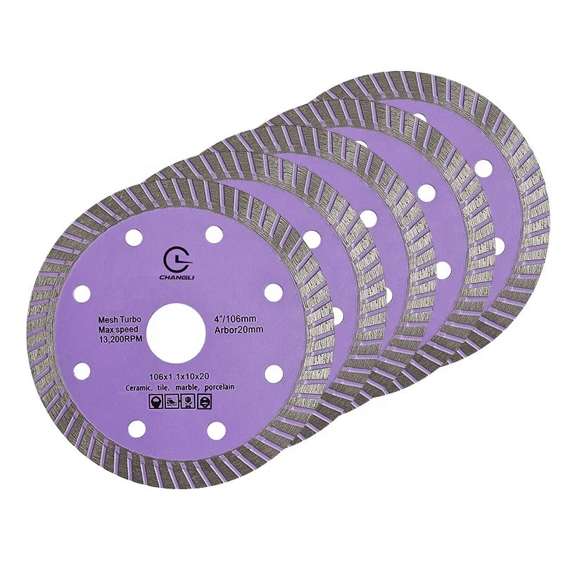 Free Testing OEM New Turbo 4inch Multipurpose Fast Cutter Disc Reinforced Circular Diamond Saw Blade for Cutting Tile Ceramic