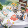 Garden Series Vintage Flower Tape 1Roll Waterproof European Collage Priming Decoration Single Masking Die Cutting Tape Primed