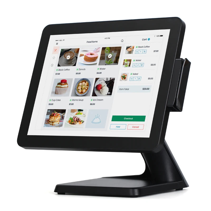 Point of Sale System Waterproof Touch Screen LCD LED High Brightness Monitor POS System with Card Reader