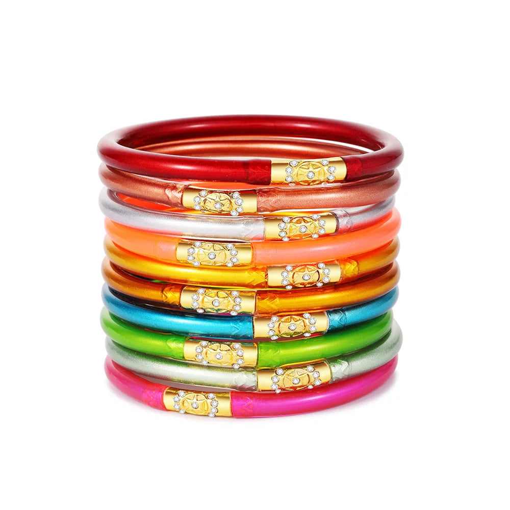 Factory Wholesale Custom Fashion Jewelry Dainty Shiny Colorful Zinc Alloy Heart Shape Unisex Bracelet with Diamond