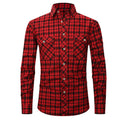 New Arrival Long Sleeve Hooded Wholesale Flannel Plaid Shirt Autumn Winter Shirts Man Shirt Oem
