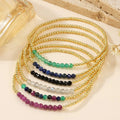 Go2boho 18K Gold Plated Beaded Bracelets Women Multicolor Natural Stone Fine Bangle Wholesale Fashion Party Friendship Gifts