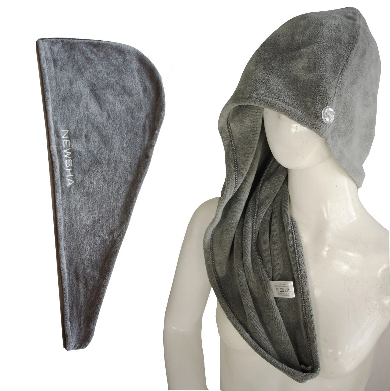 2025 Big Large Ladies Turban Cap Hair Dresser Micro Fiber Towel Elastic Band Quick Dry Microfiber Hair Towel Wrap