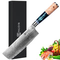 7-inch  Knife Kitchen VG-10 Damascus Steel Blade With Resin Wood Handle Nakiri Knife Japanese Cleaver Chef Knife