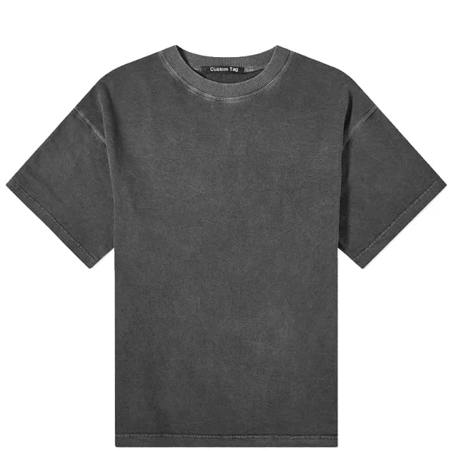 Unisex Men's Cotton T-Shirts Oversized Short Sleeves Acid Wash Vintage Y2K Streetwear Boxy Fit Tee Blank Design Tops