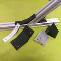 2020 3030 Silvery Black Joint Bracket 45 135 Degree Corner Brackets with Triangle Structure