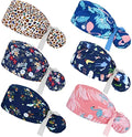 Custom Printing Adjustable Cotton Polyester Nursing Scrub Caps Hats Head Cover for Doctor Nurse